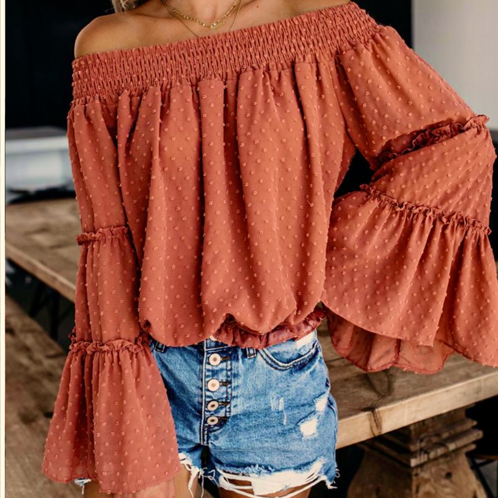 Boho Off The Shoulder Top On Sale Now